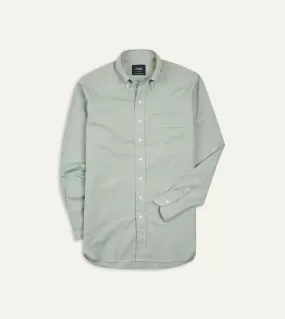 Green Pinpoint Oxford Cotton Cloth Button-Down Shirt