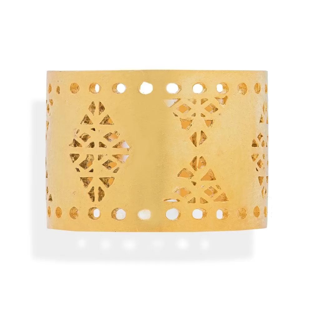 Handmade Gold Plated Silver Ring With Dovecote Patterns