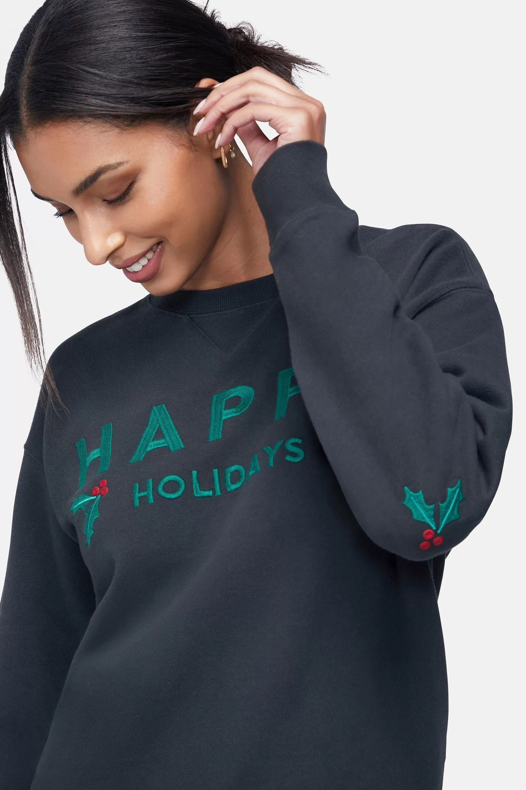 Happy Holiday Cody Sweatshirt | Pirate Black