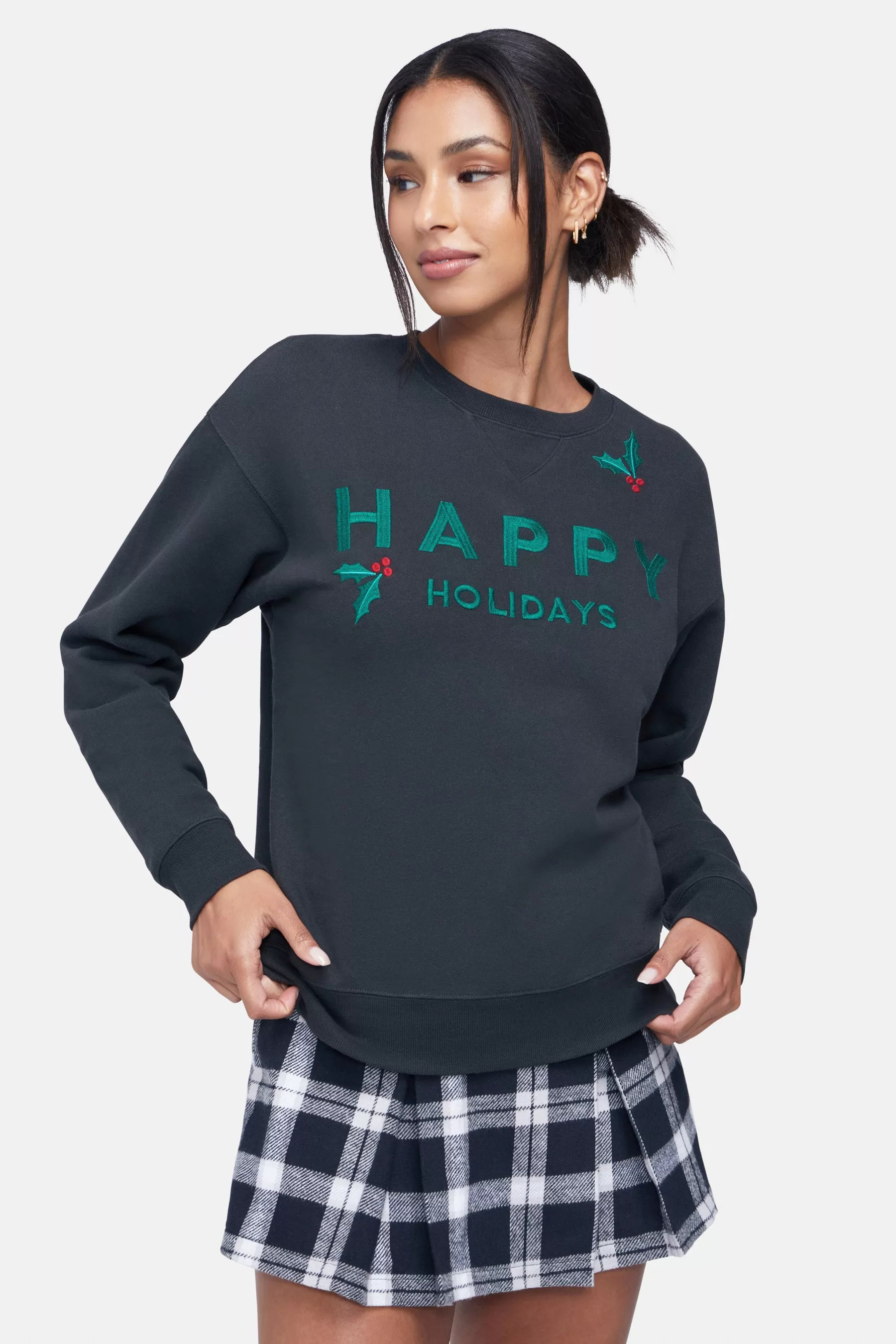 Happy Holiday Cody Sweatshirt | Pirate Black