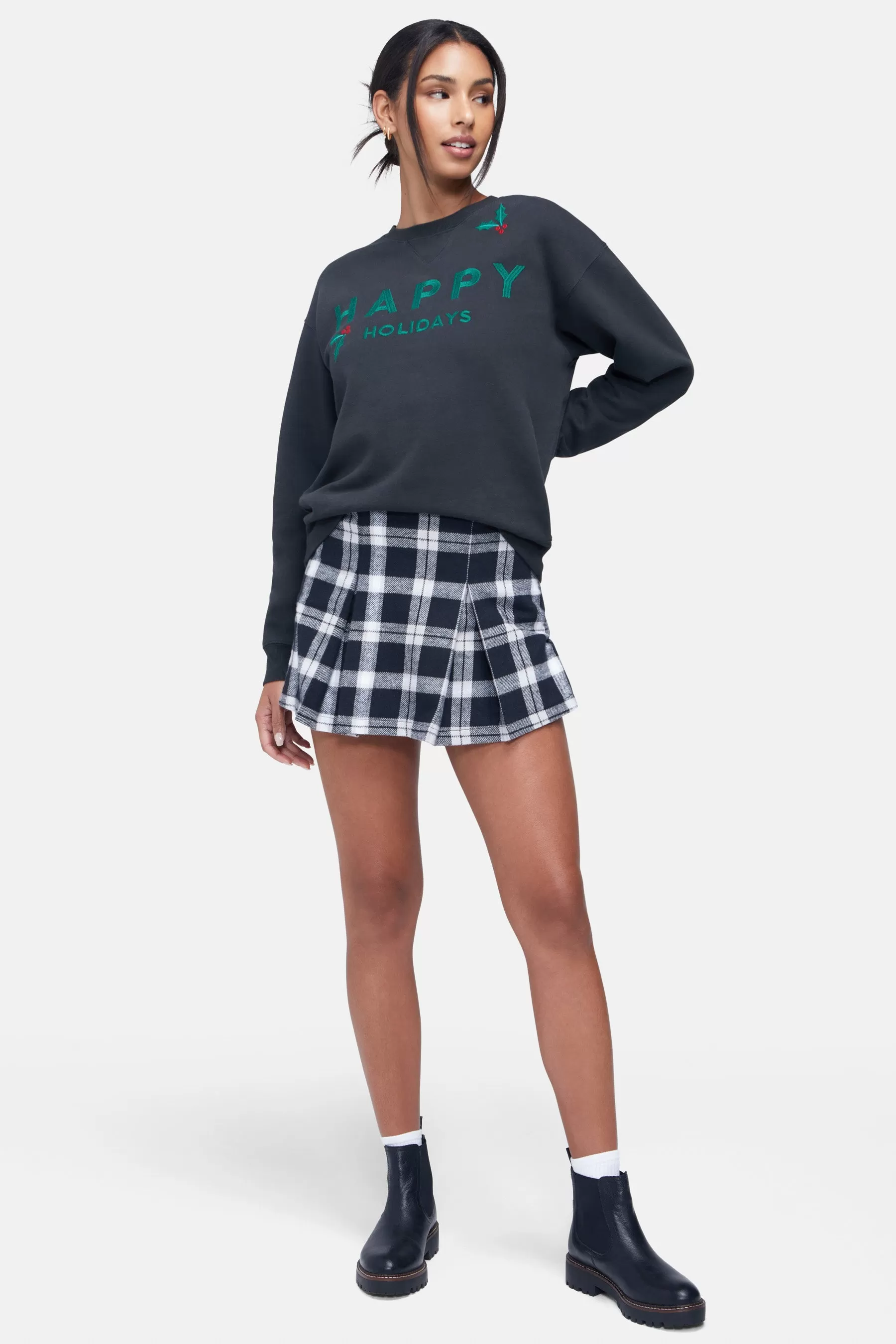 Happy Holiday Cody Sweatshirt | Pirate Black