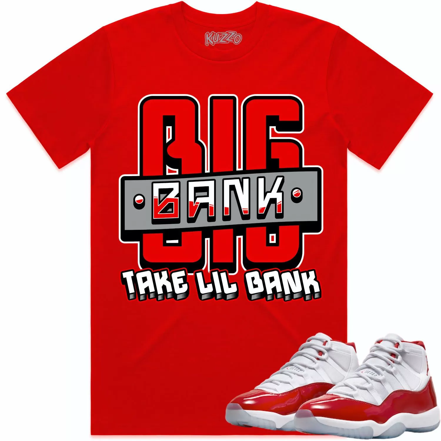 Jordan 11 Cherry 11s Shirt to Match - RED BIG BANK