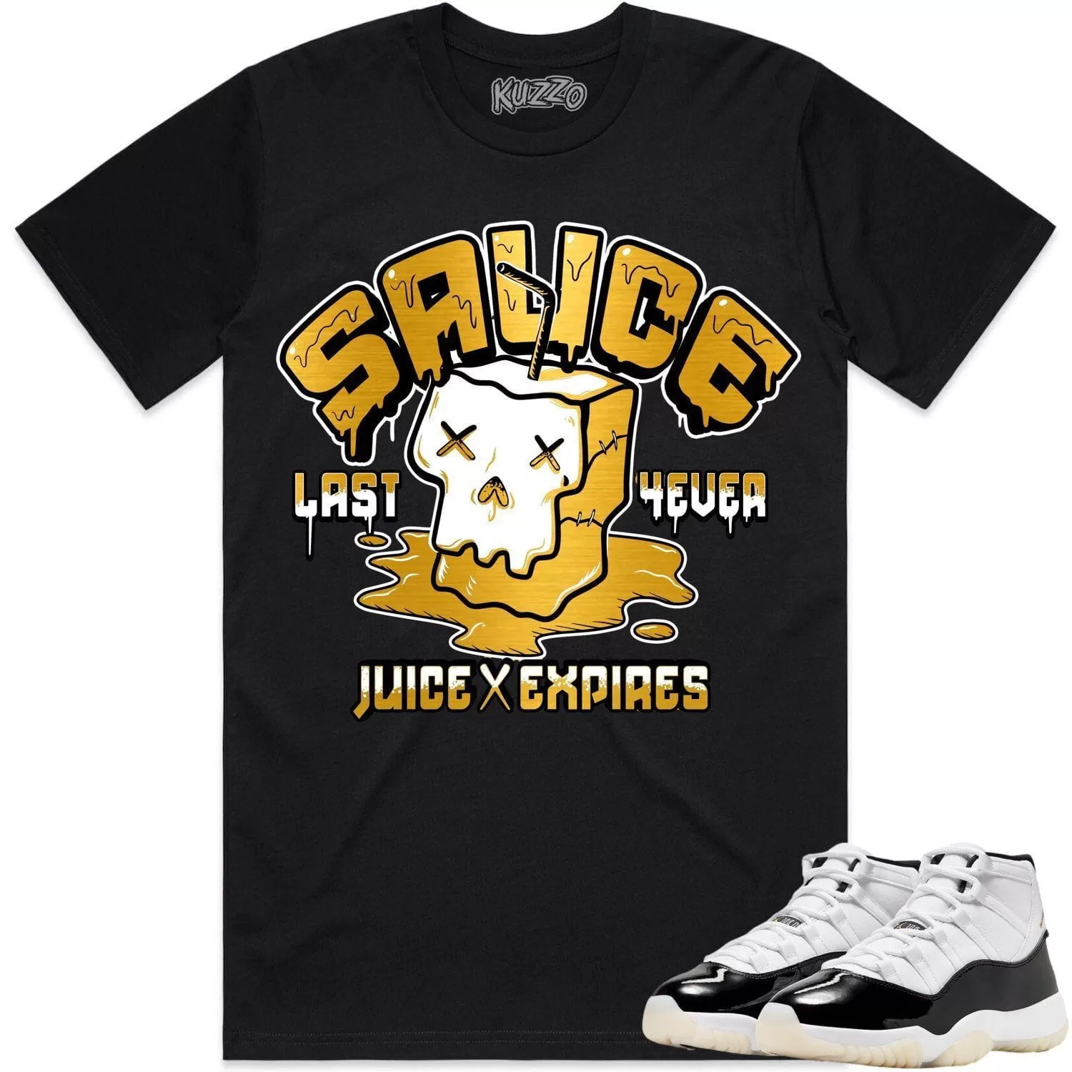 Jordan 11 Gratitude 11s Shirt to Match - GOLD METALLIC SAUCE