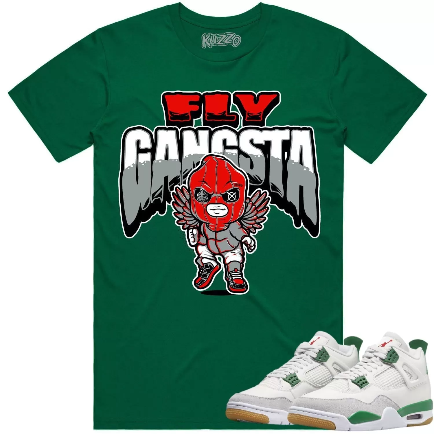 Jordan 4 Pine Green SB 4s Shirt to Match - RED FLY GANGSTA