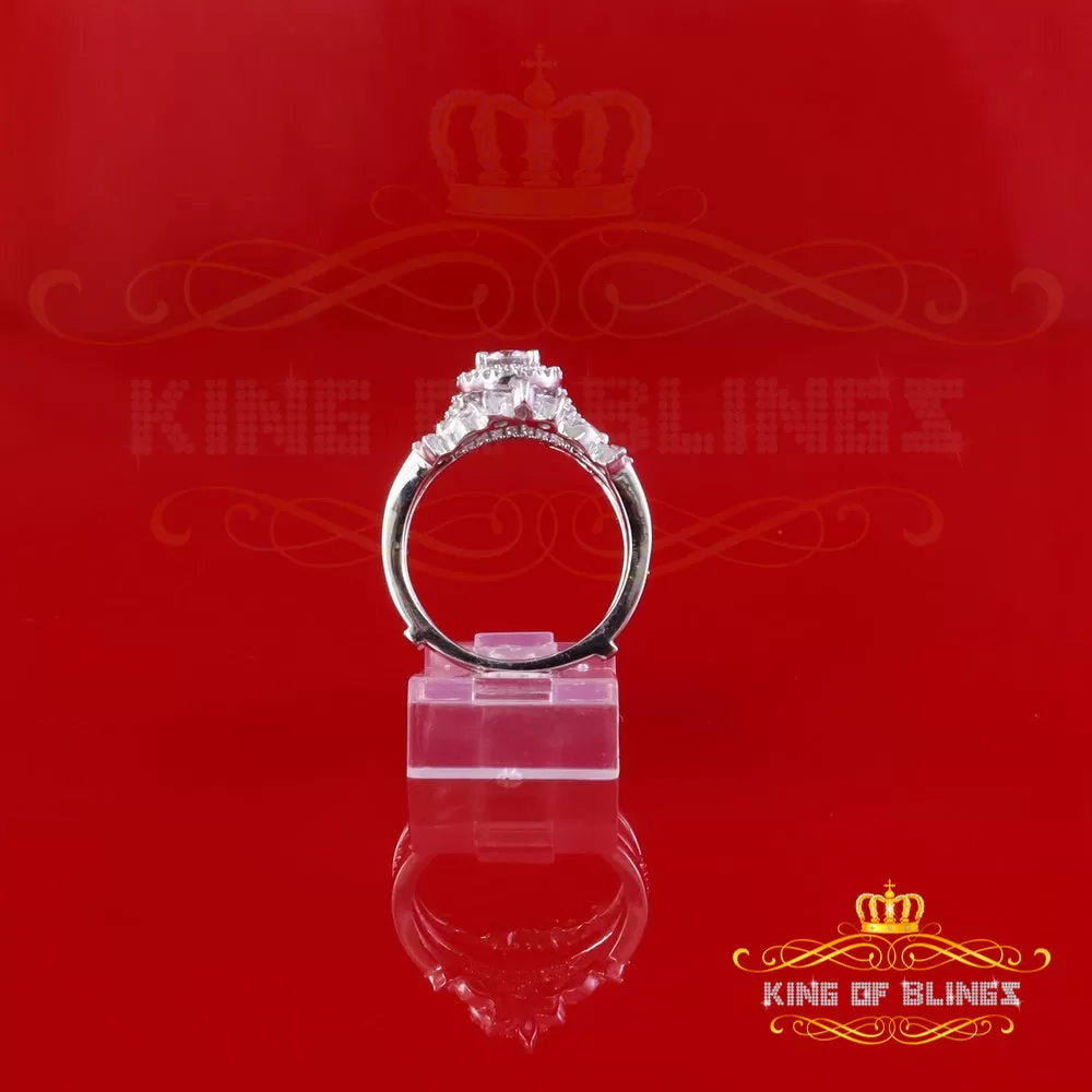 King Of Blings Solitaire Enhancer Guard Wrap Ring Insert 1.66ct Moissanite 925 White Silver