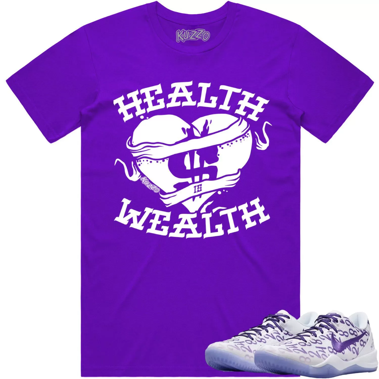 Kobe 8 Court Purple Shirt to Match - HEALTH IS WEALTH