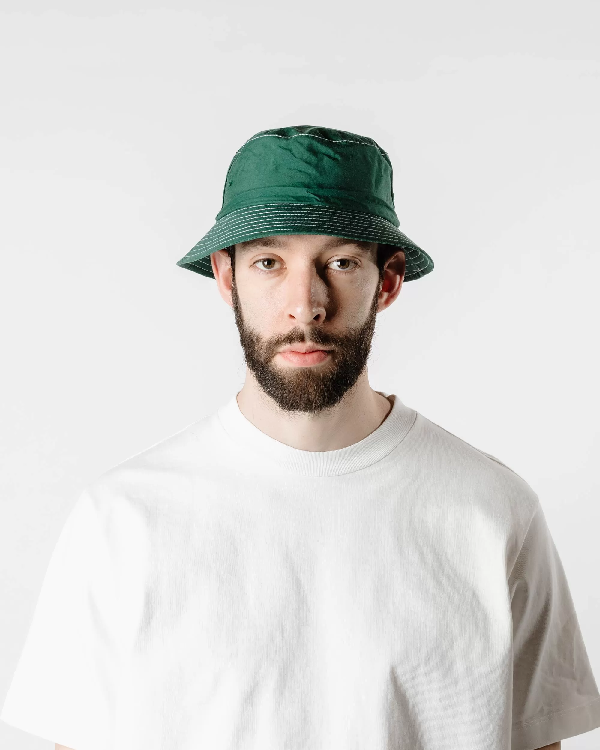 Lite Year Japanese Nylon Taffeta Bucket Hat Varsity Green