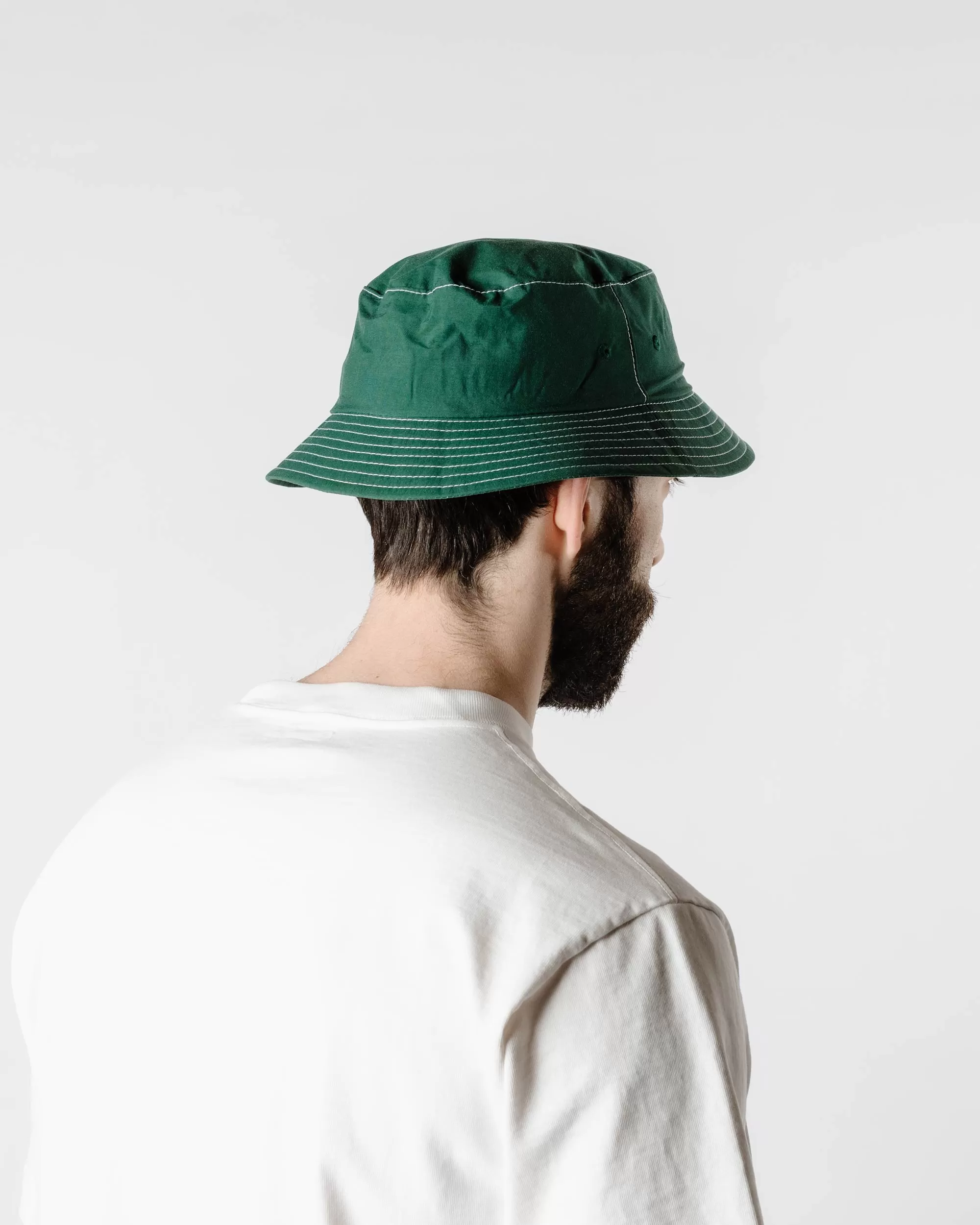 Lite Year Japanese Nylon Taffeta Bucket Hat Varsity Green