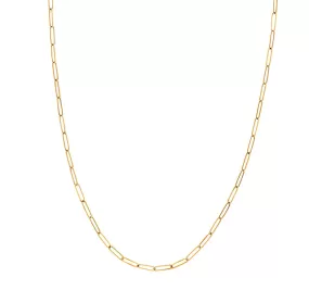 Long Link Gold Chain Necklace 30