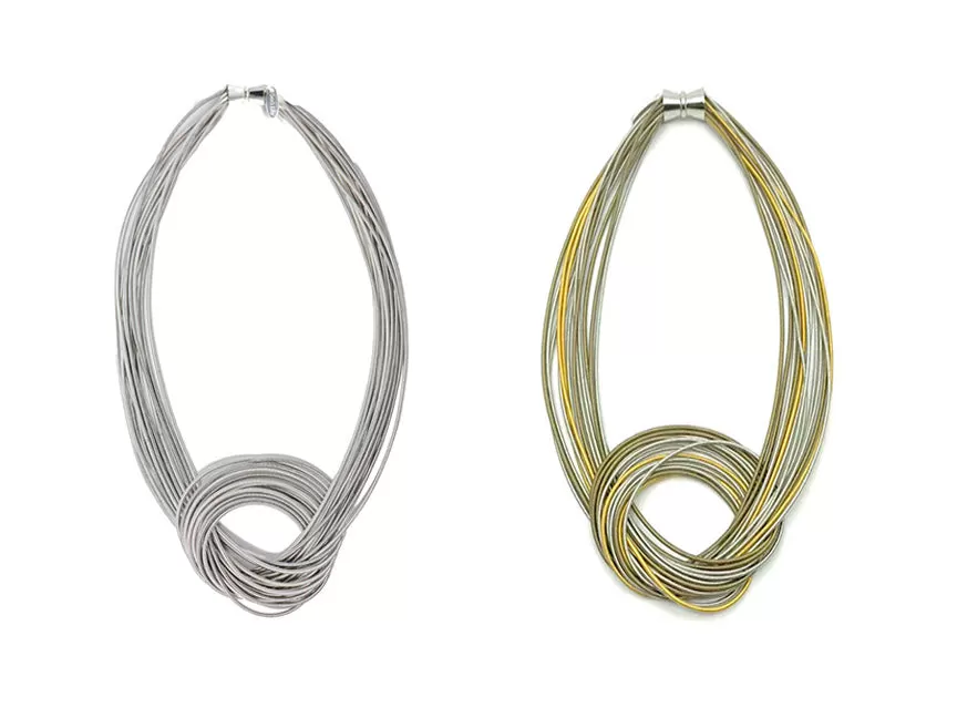 Lorraine Sayer, Piano Wire Large Knot Necklaces