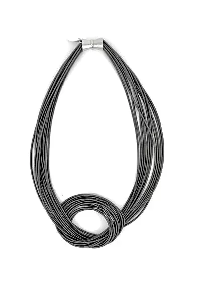 Lorraine Sayer, Piano Wire Large Knot Necklaces