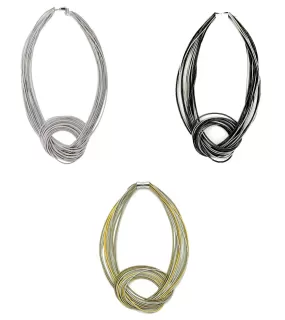 Lorraine Sayer, Piano Wire Large Knot Necklaces