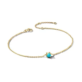 March Birthstone Bracelet 14K Yellow Gold