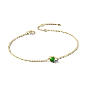 May Birthstone Bracelet 14K Yellow Gold