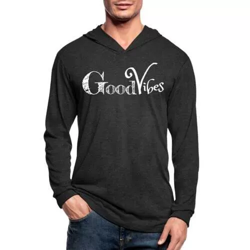 Mens Hoodies, Good Vibes Tri-Blend Hoodie Shirt