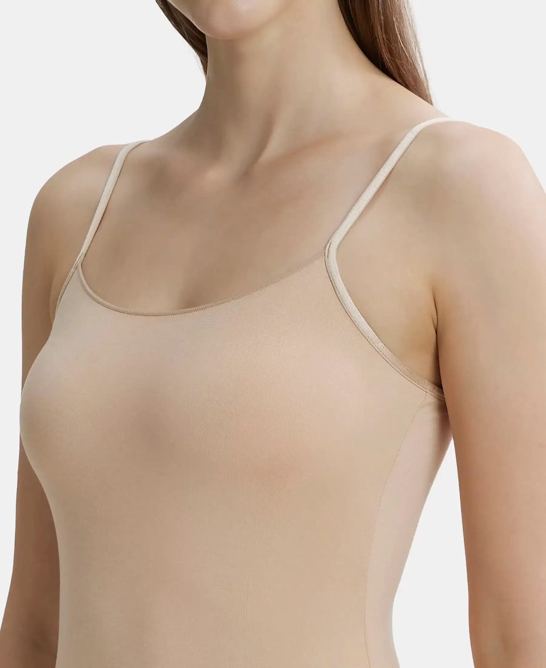 Micro Modal Elastane Stretch Camisole with Adjustable Straps and StayFresh Treatment - Light Skin