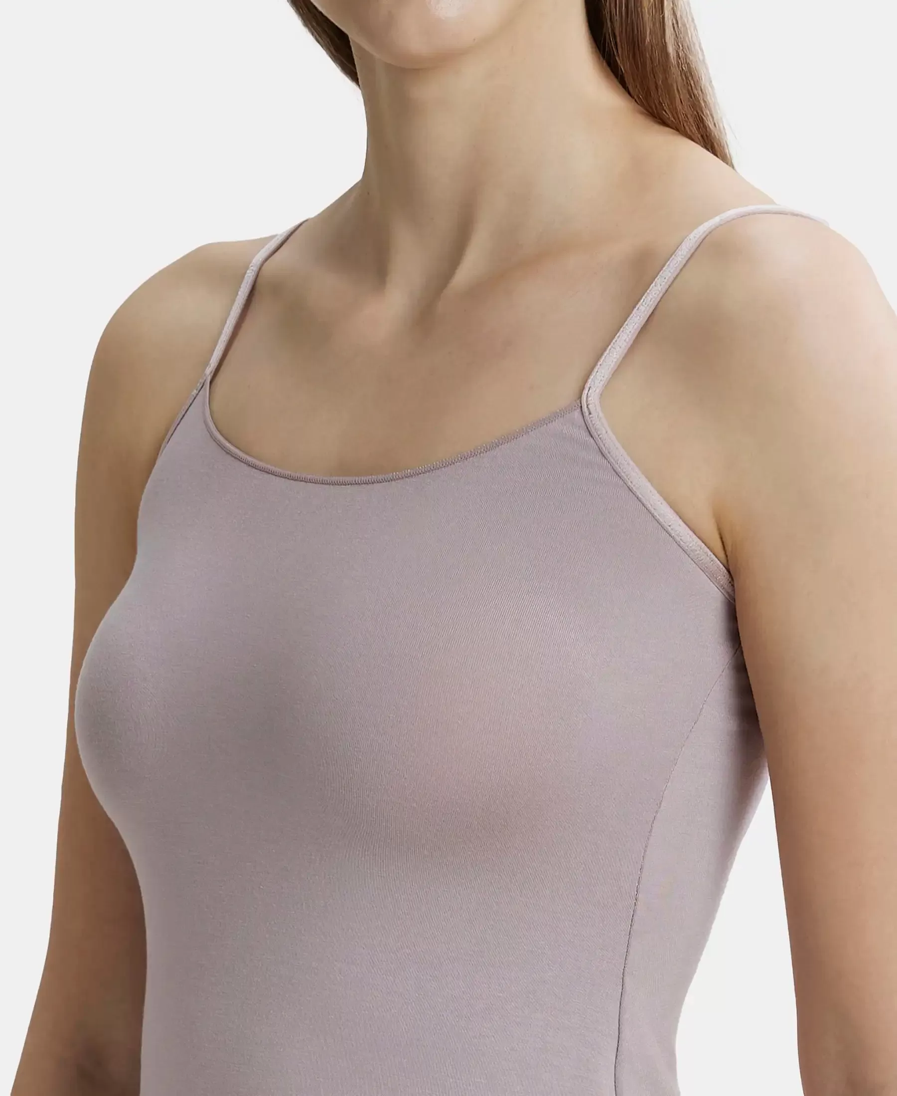 Micro Modal Elastane Stretch Camisole with Adjustable Straps and StayFresh Treatment - Mocha