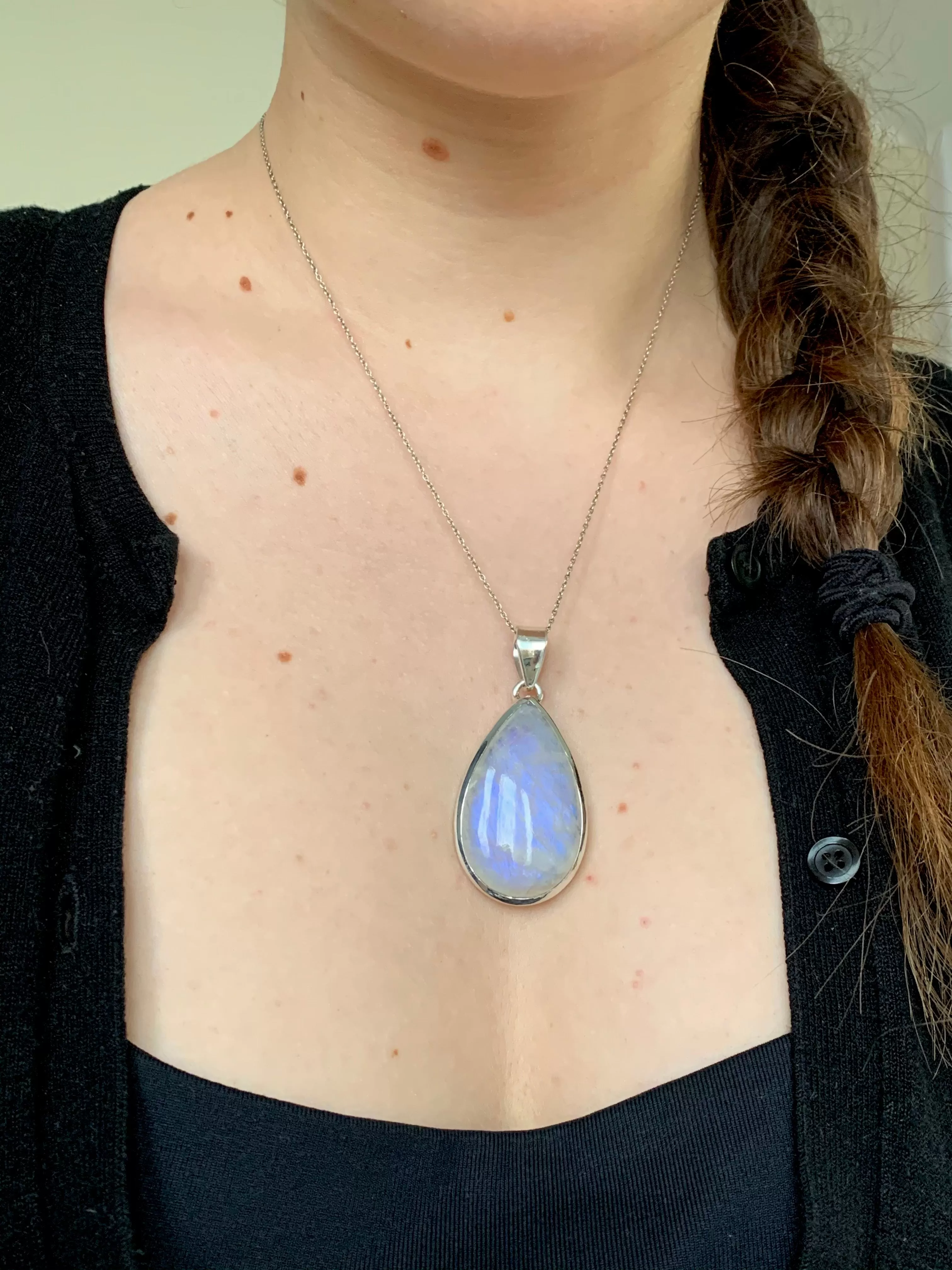 Moonstone Naevia Pendant - Chunky Teardrop