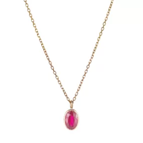 Oval Ruby Wisp Necklace