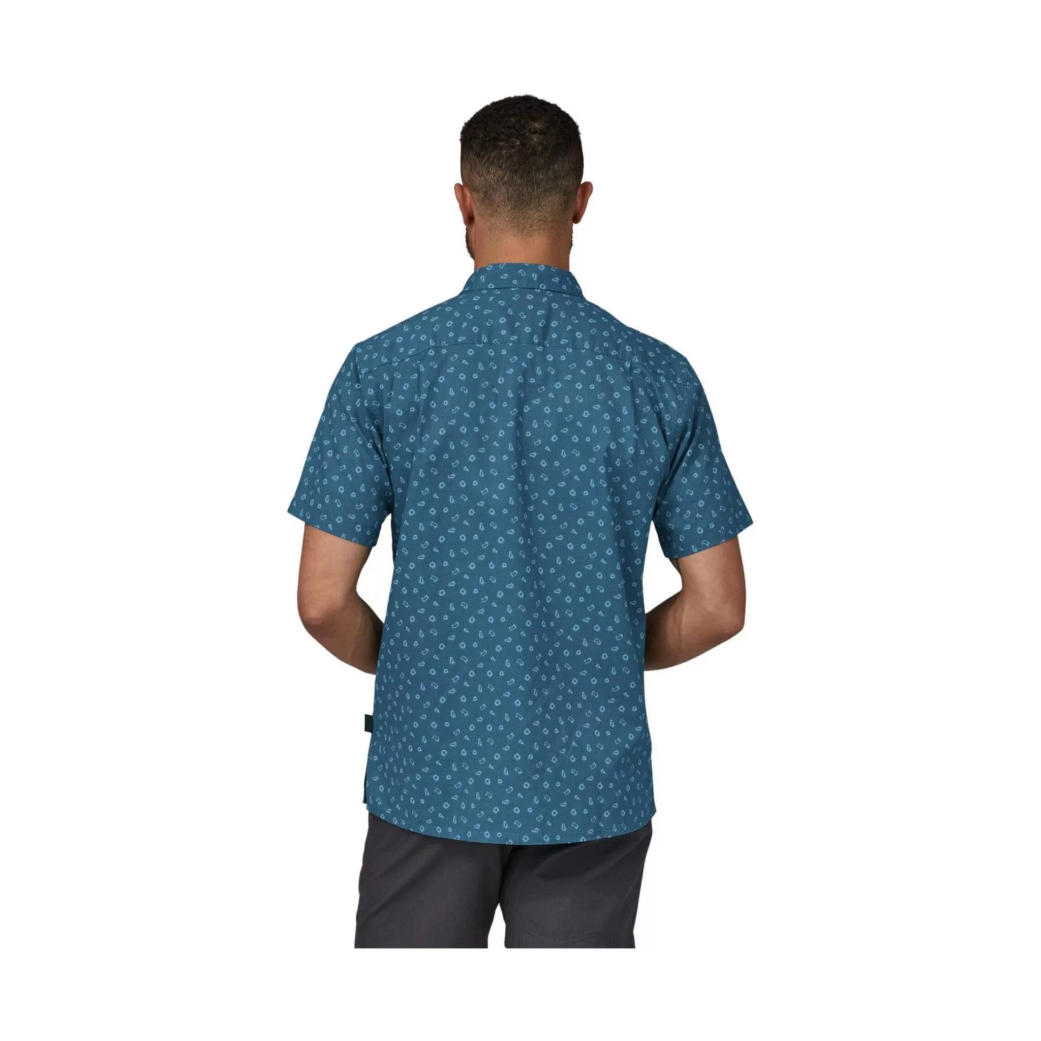 Patagonia Men's Back Step Shirt - Hexes: Wavy Blue