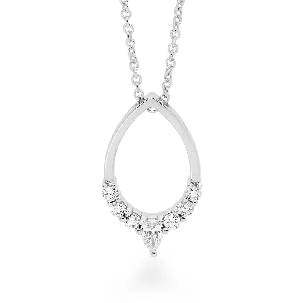 Pear Shaped Diamond Necklace