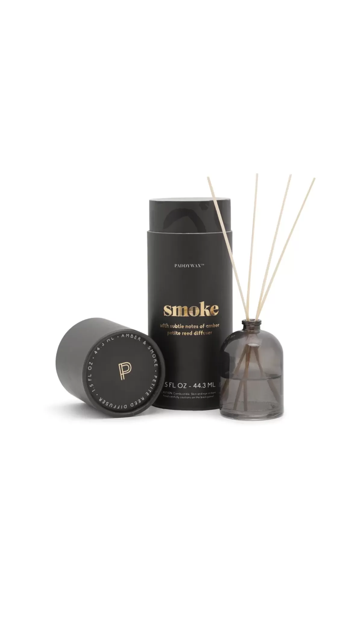 Petite Diffuser 1.5 oz - Black Milky Glass - Smoke