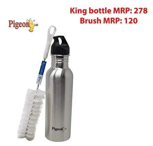 Pigeon King water bottle 750ml with bottle brush from Kitchen Mart