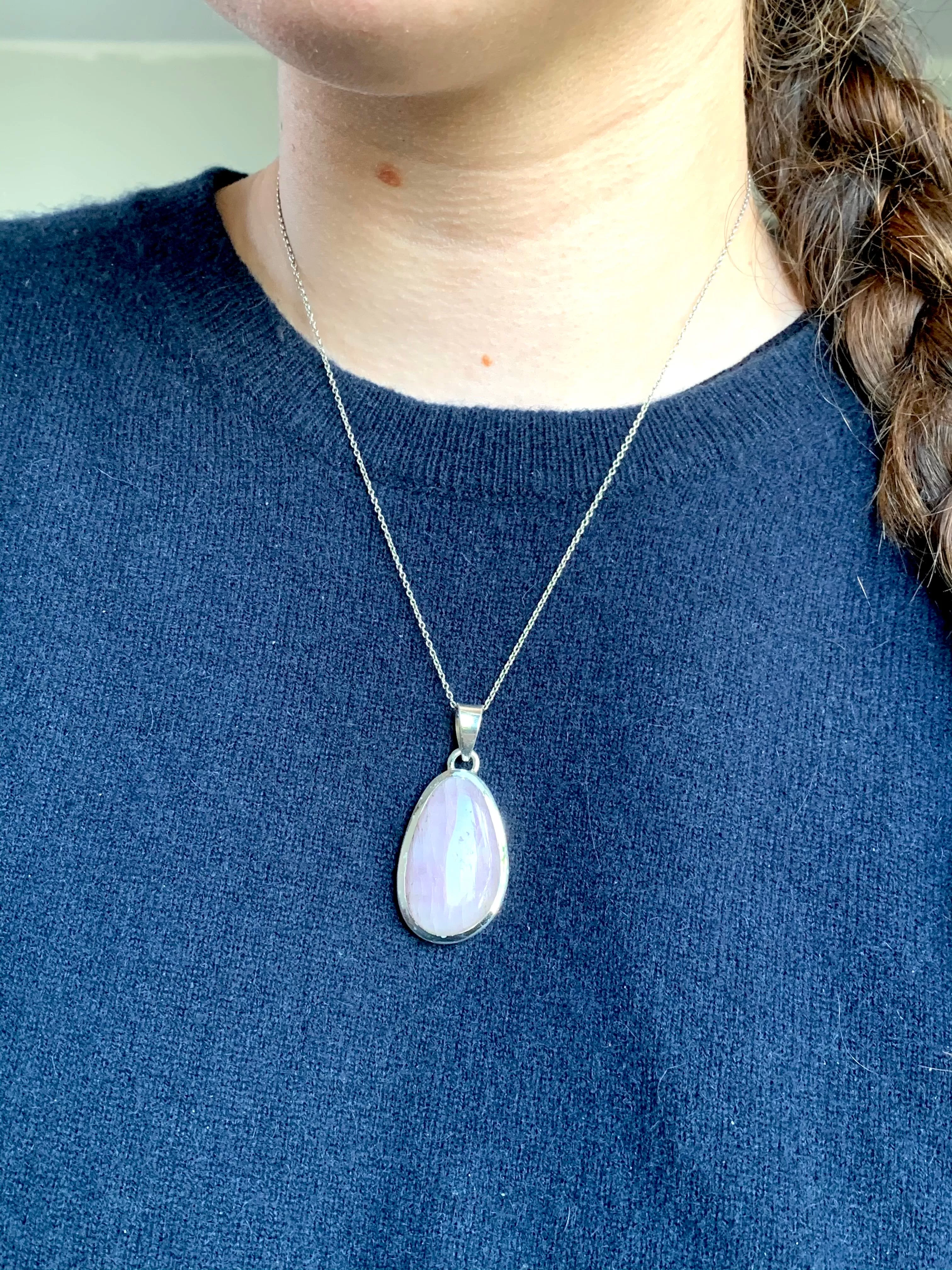 Pink Kunzite Ansley Pendant - Freeform