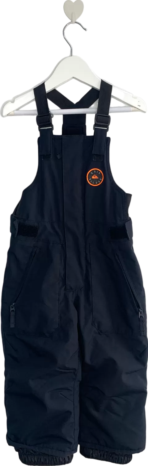 Quiksilver Black Boogie Kids Technical Snow Pants 2 Years