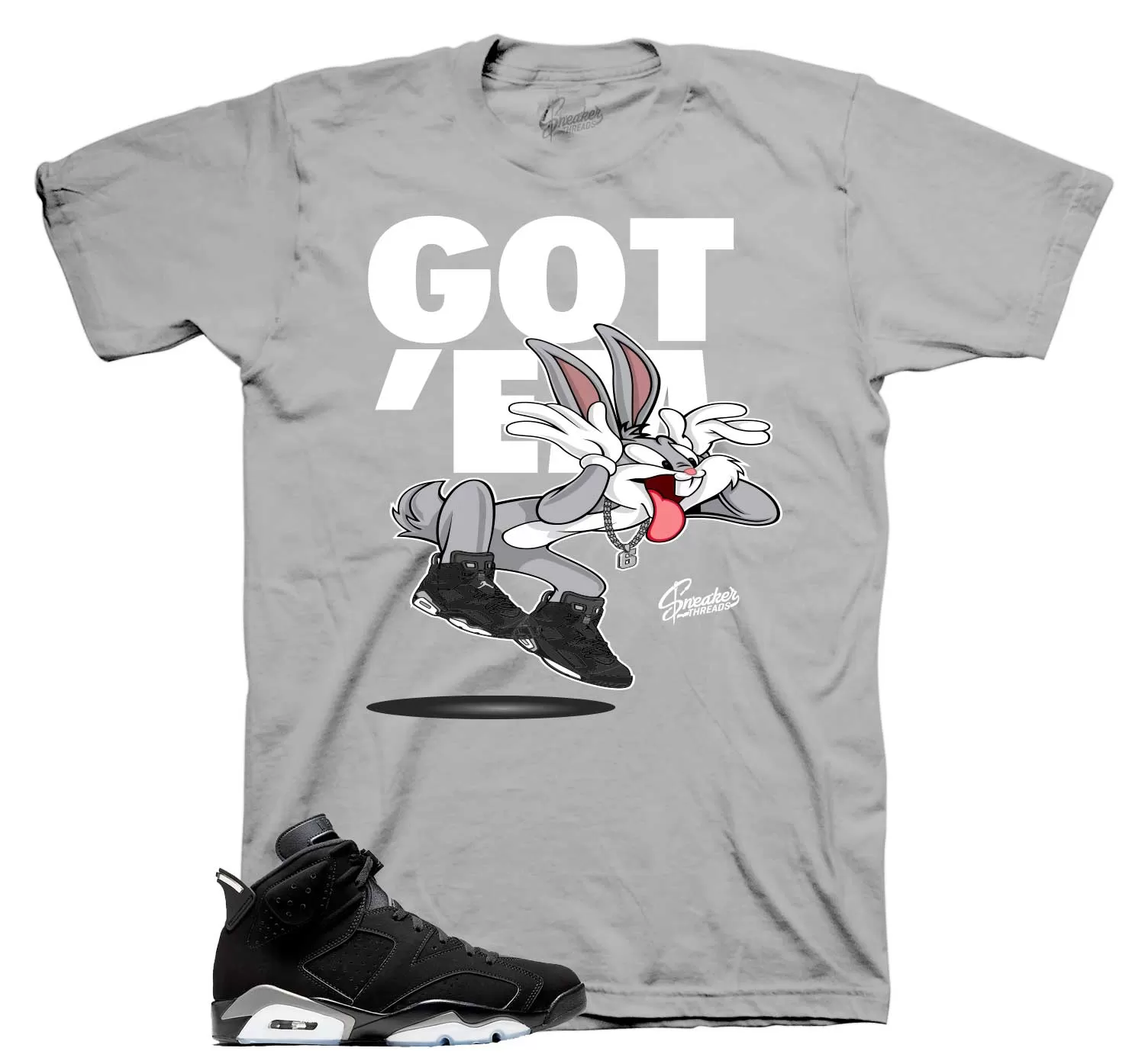 Retro 6 Metallic Silver Shirt - Got Em