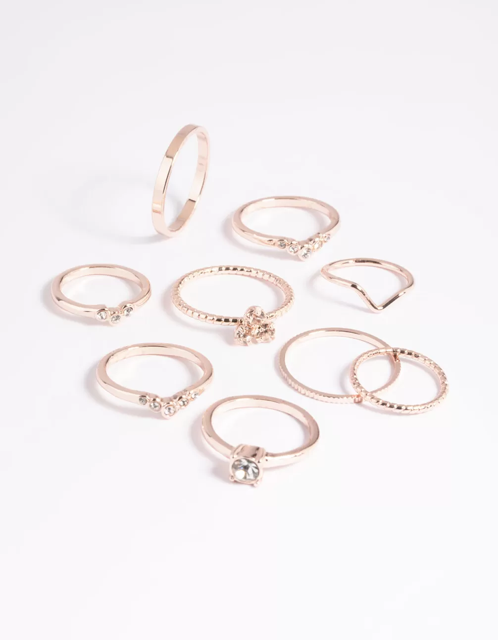 Rose Gold Fine Faux Ring Pack