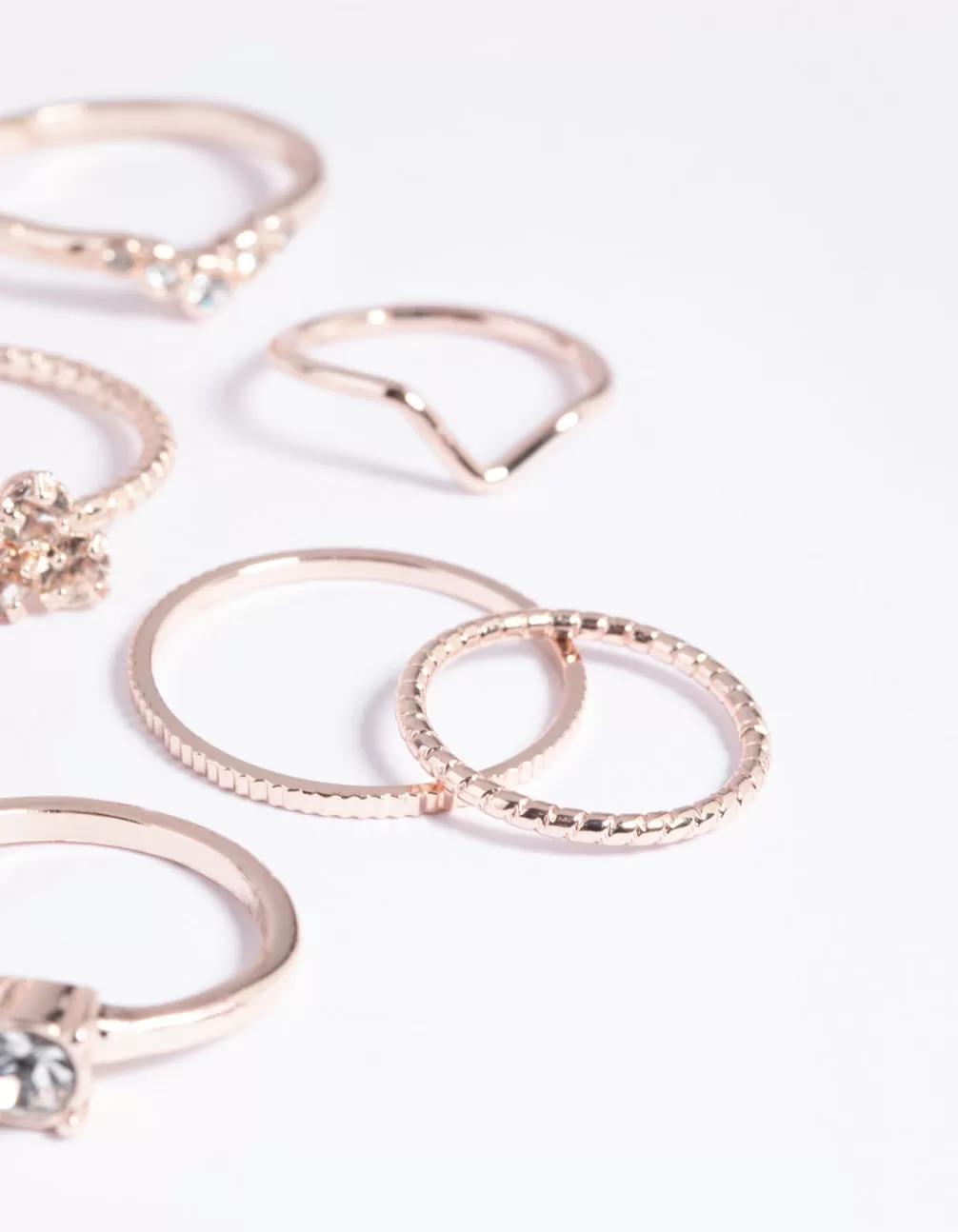 Rose Gold Fine Faux Ring Pack