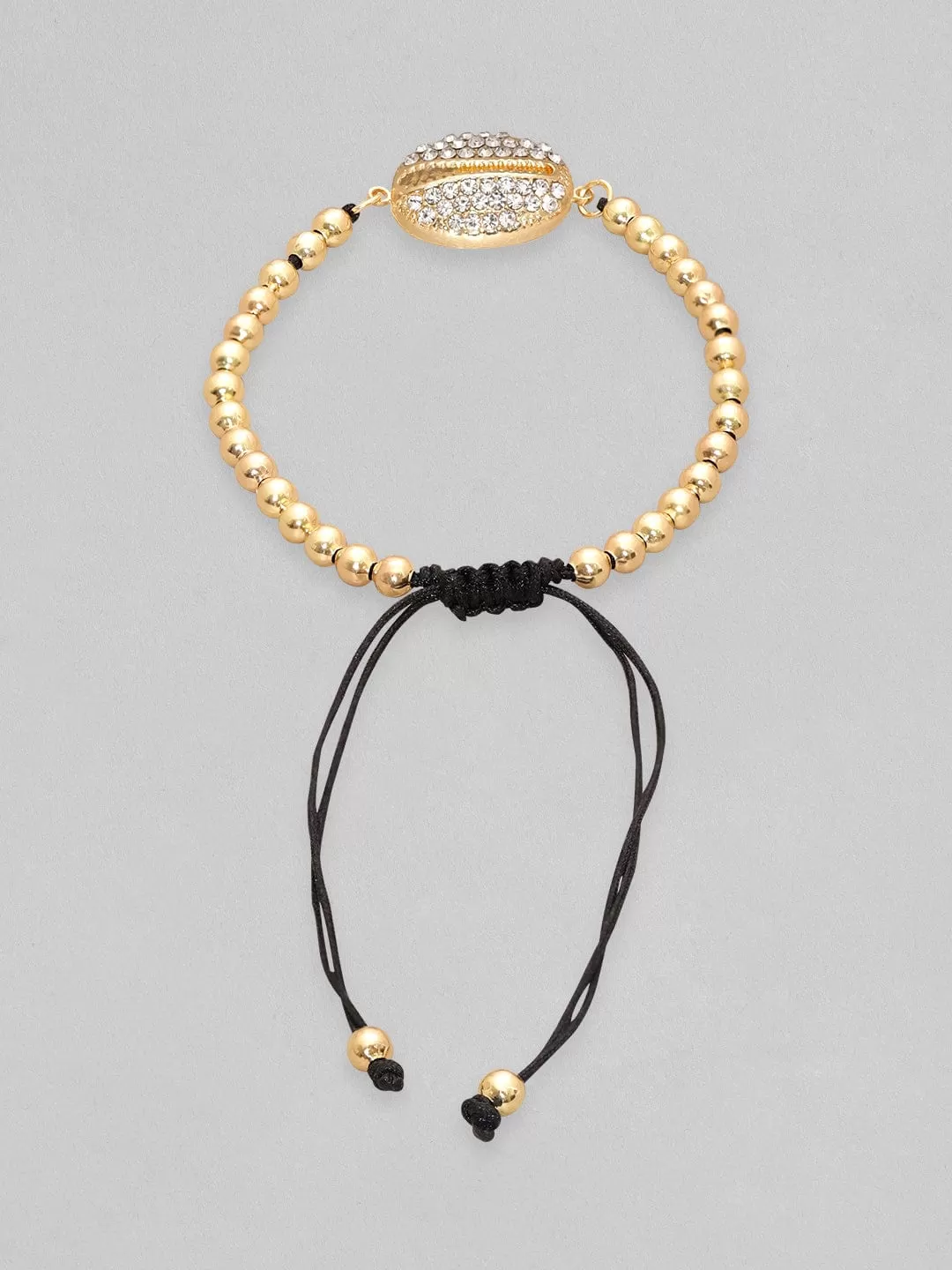 Rubans Voguish Gold Plated Bead Bracelet