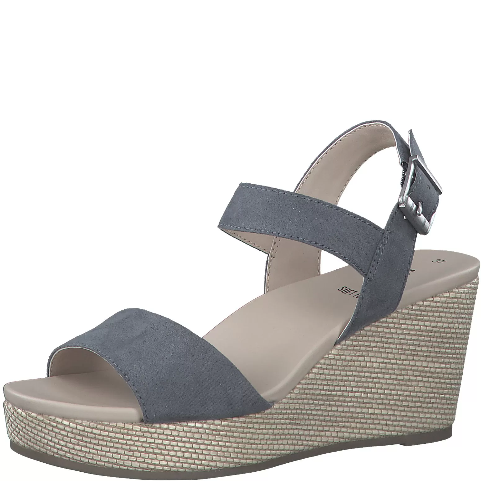 S OLIVER Blue Wedge Vegan Sandal