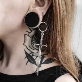 Silver Anduril Sword Earrings