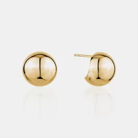 Solid Gold Dome Earrings