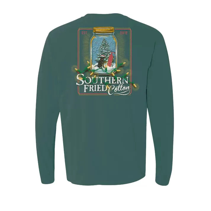 Southern Fried Cotton Snow Globe Long Sleeve Tee