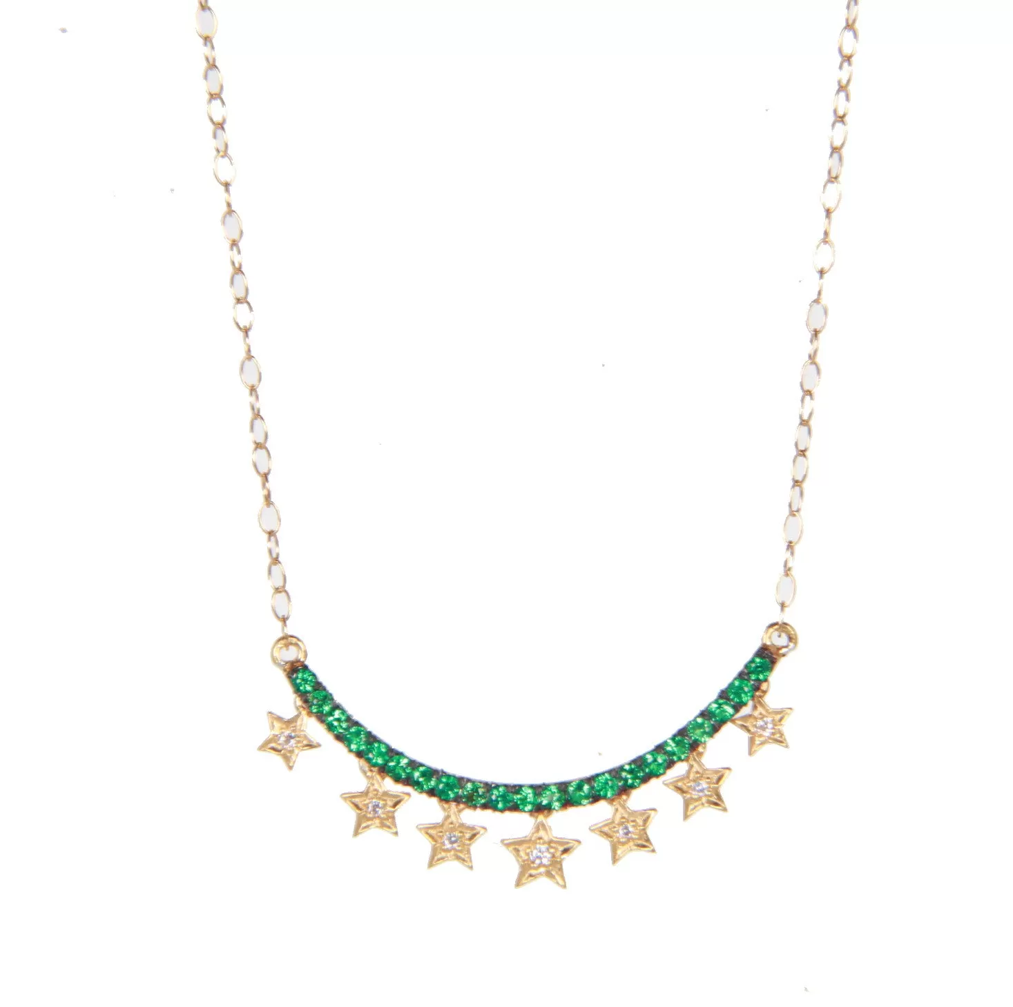 Starry Green Rain Necklace