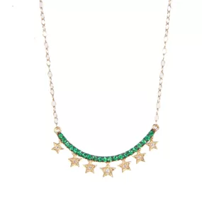 Starry Green Rain Necklace