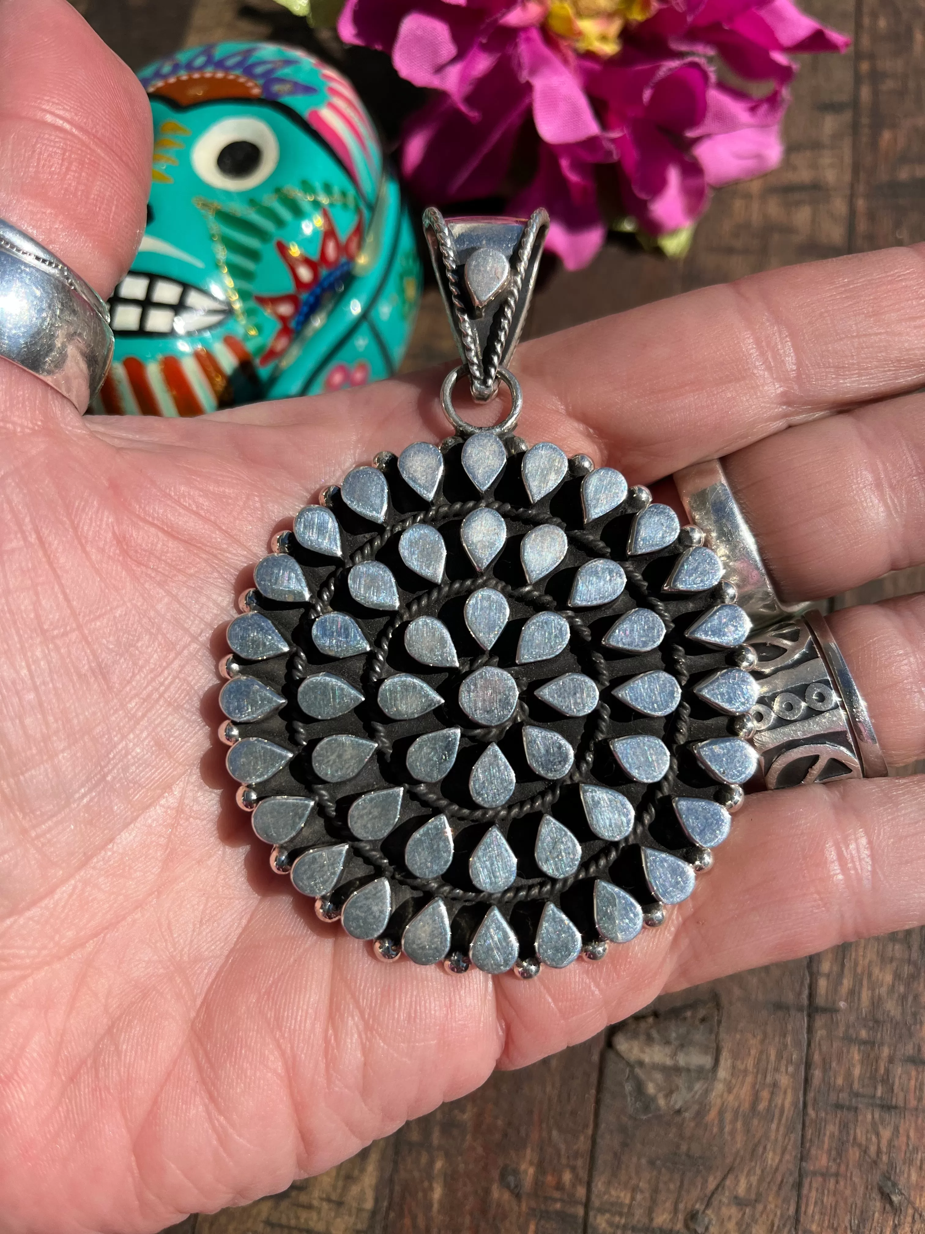 Sterling Cluster Pendant