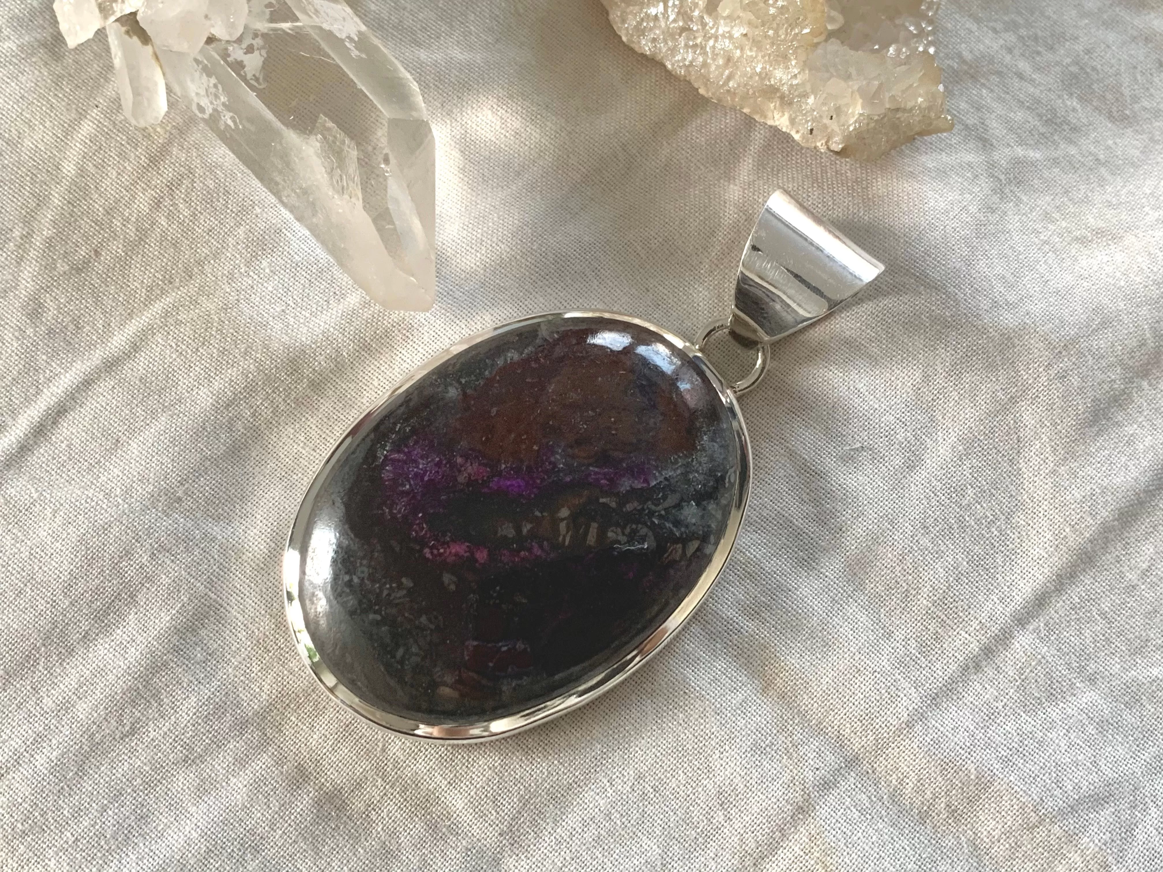 Sugilite Naevia Pendant - XLarge Oval