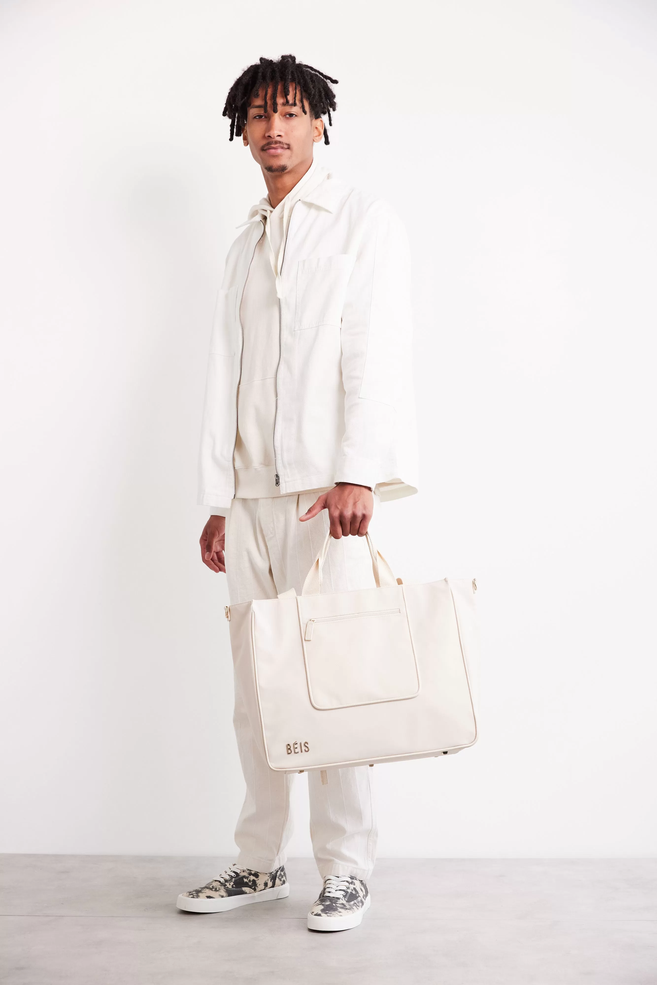 The East To West Tote in Beige