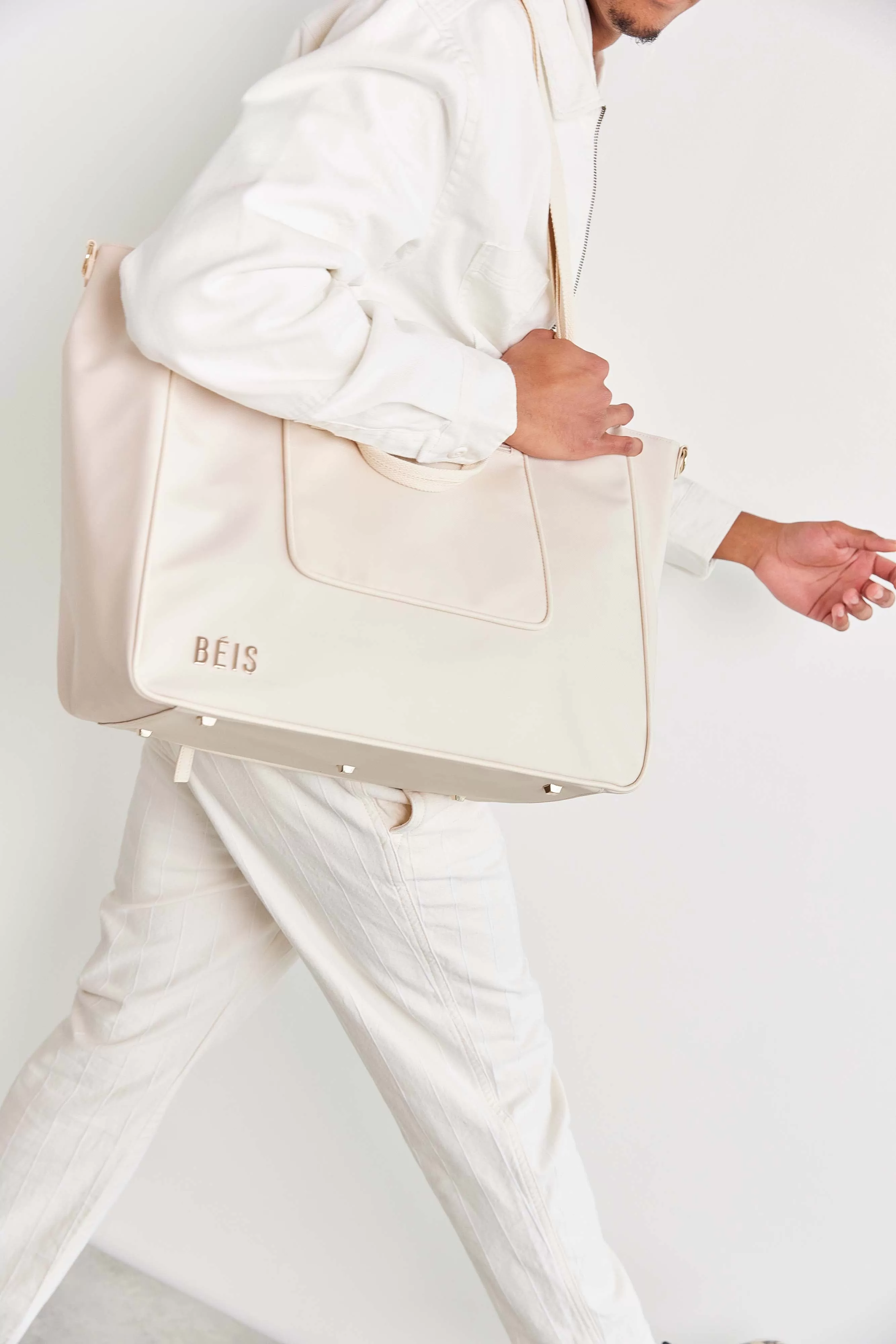 The East To West Tote in Beige