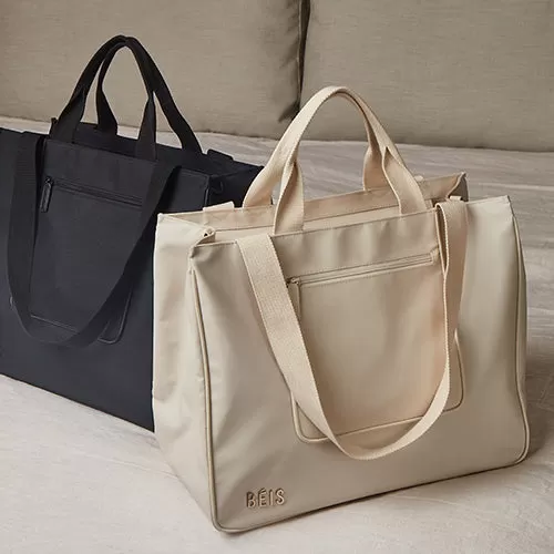 The East To West Tote in Beige