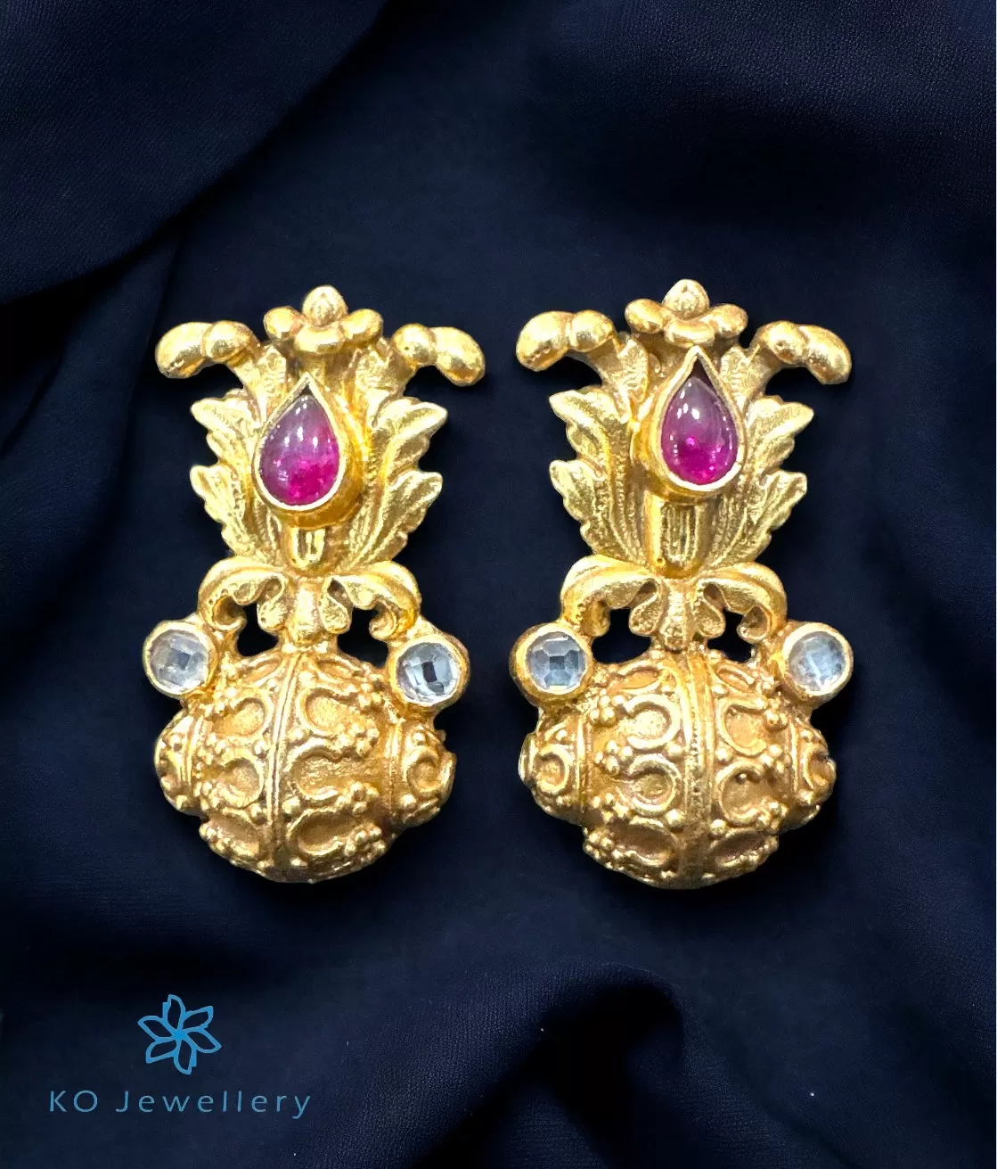 The Silver Peacock Kundan Earrings