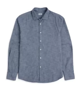 Trunk Austin Japanese Chambray Shirt: Dark Blue