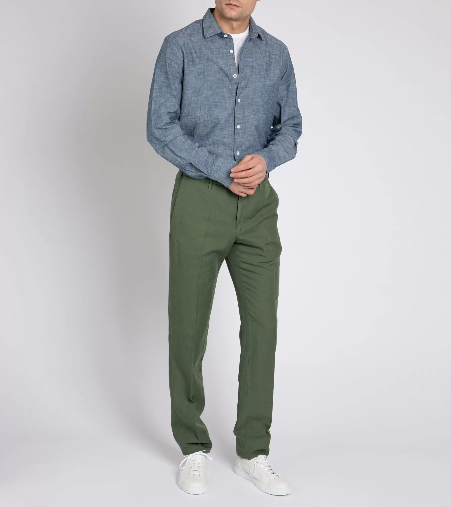 Trunk Austin Japanese Chambray Shirt: Dark Blue