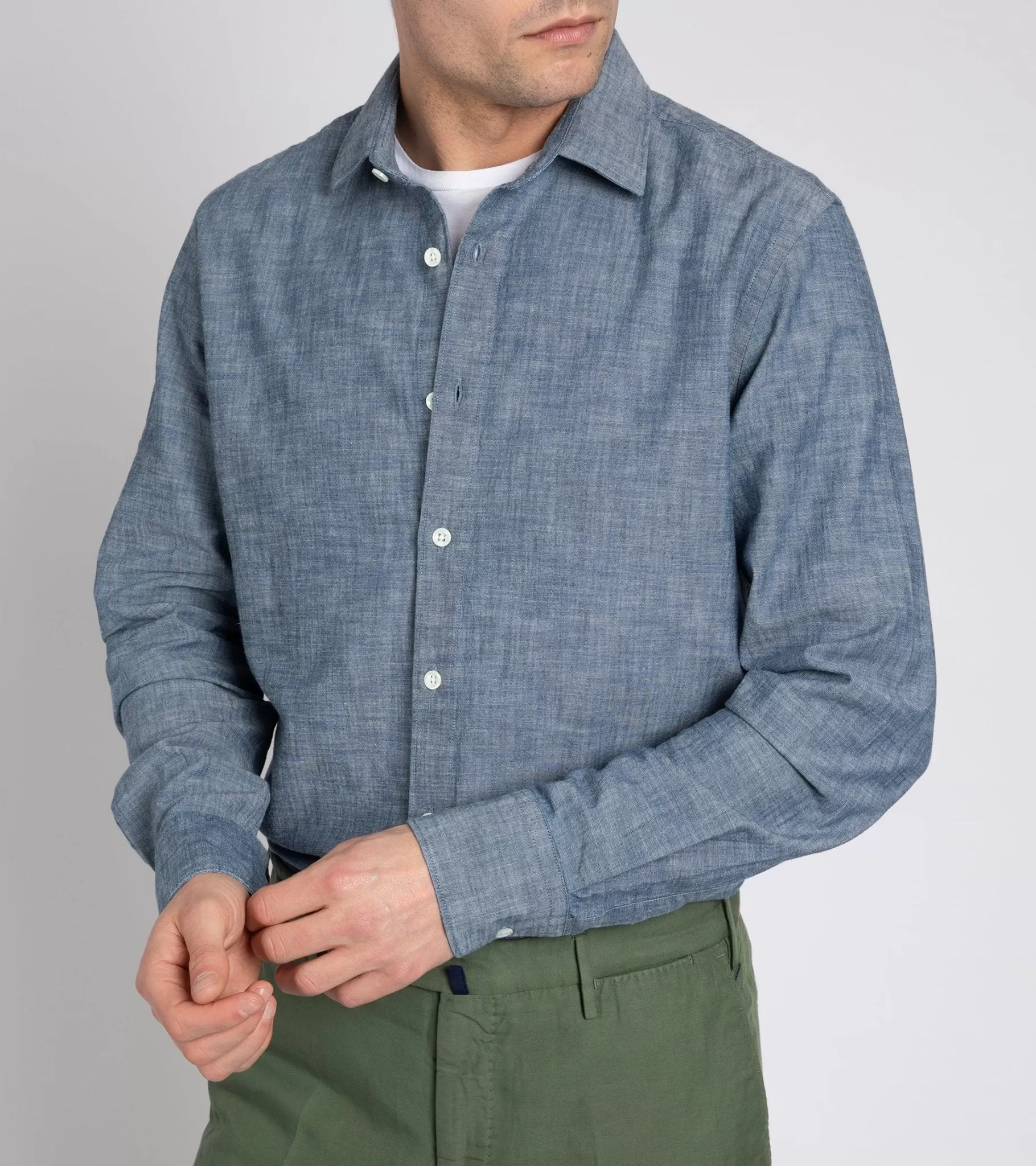 Trunk Austin Japanese Chambray Shirt: Dark Blue