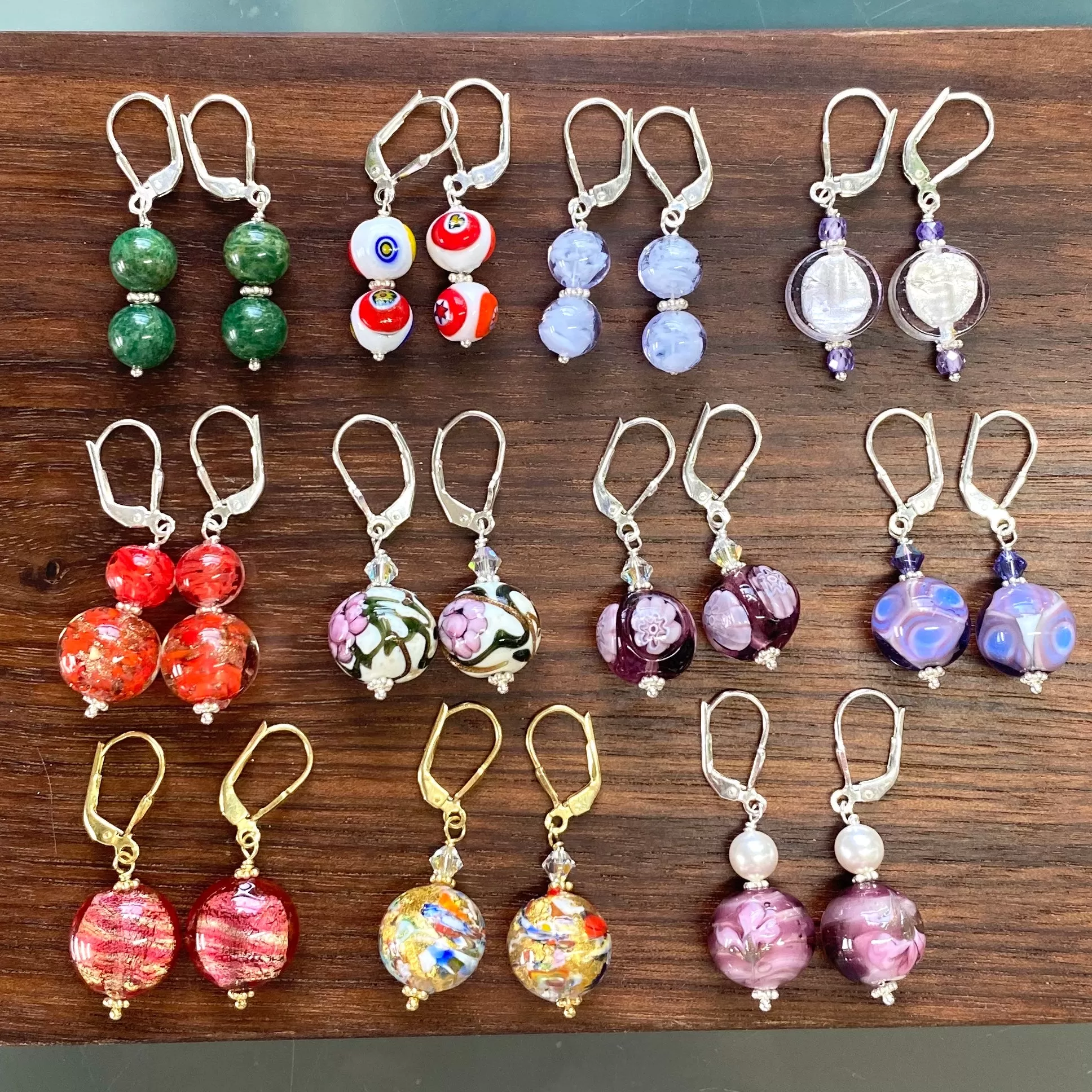 Venetian Glass Earrings Collection