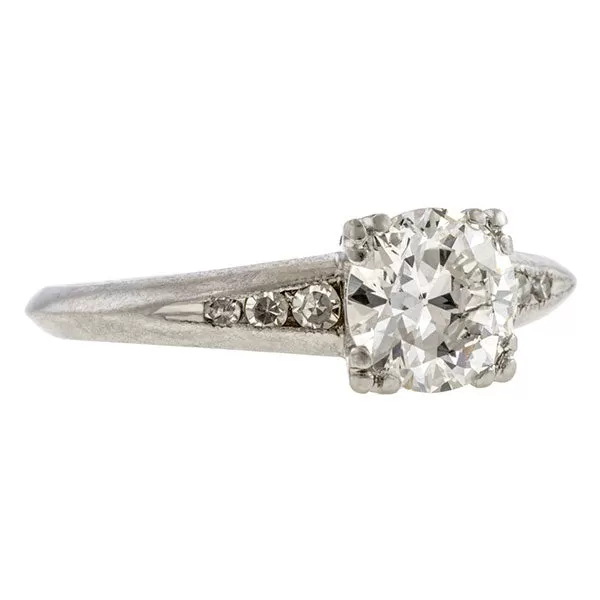 Vintage Engagement Ring, RBC 0.75ct.